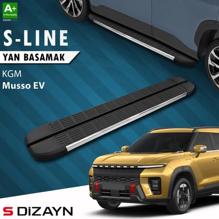 S-Dizayn KGM Musso EV S-Line Krom Yan Basamak 213 Cm 2025 Üzeri A+ Kalite