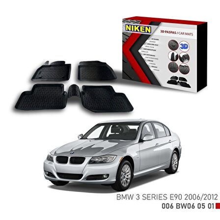 BMW 3 Series için Uyumlu E90 2006-2012- 3D Paspas