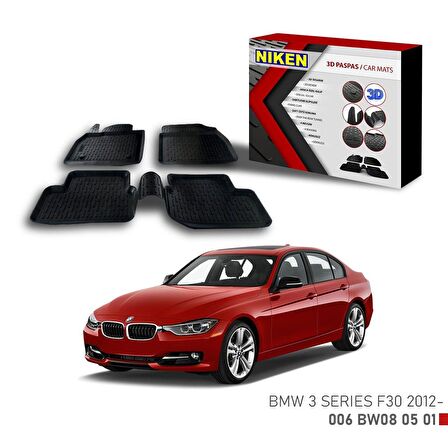 BMW 3 Series için Uyumlu F30 -2012 3D Paspas