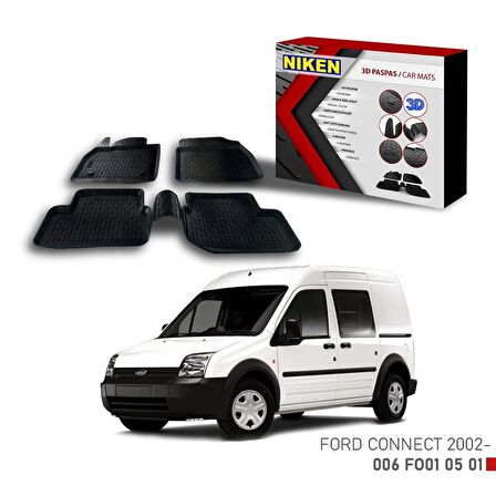 Ford Connect -2002 için Uyumlu 3D Paspas