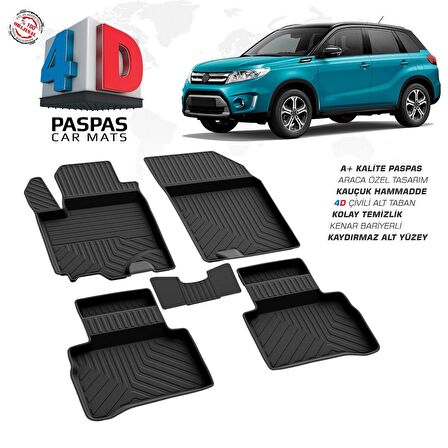 Suzuki Vitara 4D Araca Özel Havuzlu Kauçuk Paspas 2015 ve Üzeri