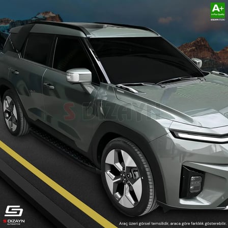 S-Dizayn Peugeot 5008 3 Hybrid Evo Siyah Yan Basamak 203 Cm 2024 Üzeri A+ Kalite