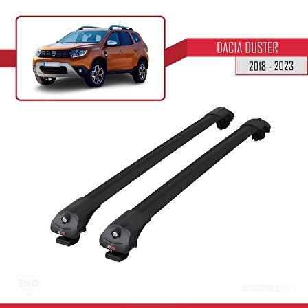 Dacia Duster 2018-2023 Arası ile uyumlu ACE-1 Ara Atkı Tavan Barı SİYAH