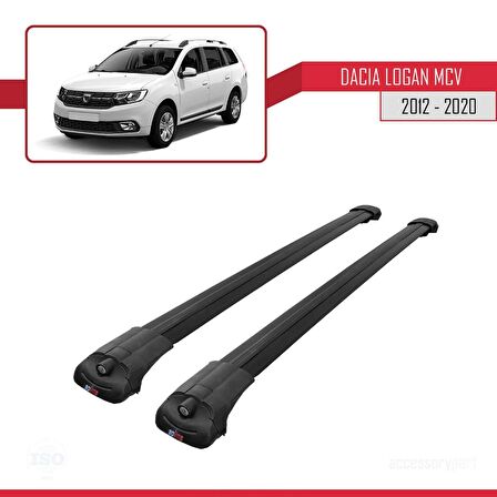 Dacia Logan MCV 2012-2020 Arası ile uyumlu ACE-1 Ara Atkı Tavan Barı SİYAH