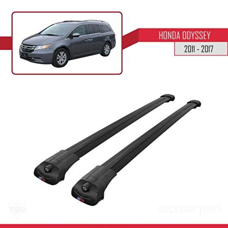 Honda Odyssey 2011-2017 Arası ile uyumlu ACE-1 Ara Atkı Tavan Barı SİYAH
