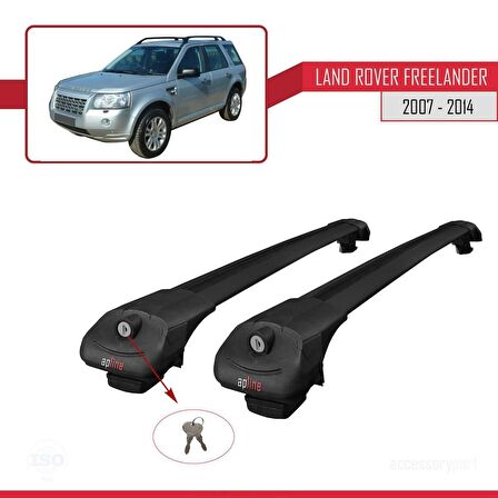 Land Rover Freelander 2007-2014 Arası ile uyumlu ACE-1 Ara Atkı Tavan Barı SİYAH