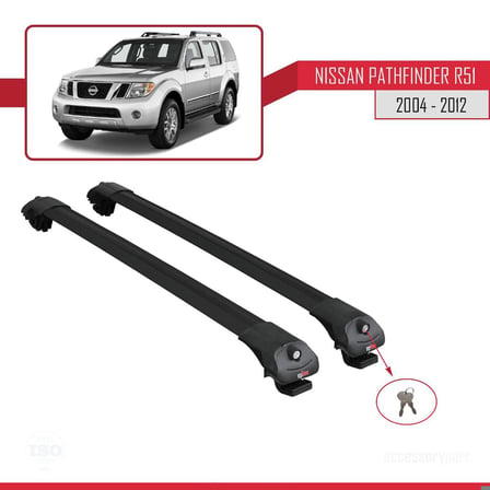 Nissan Pathfinder (R51) 2004-2012 Arası ile uyumlu ACE-1 Ara Atkı Tavan Barı SİYAH