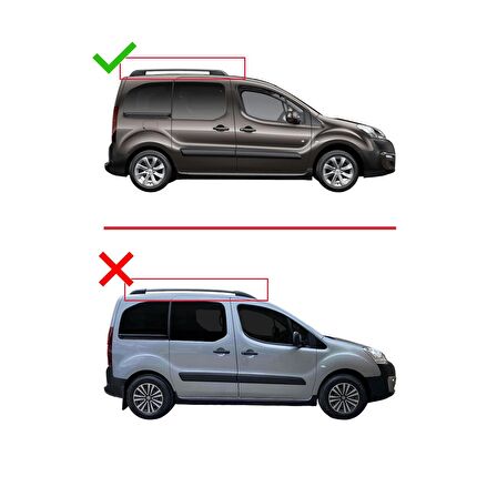 Citroen Berlingo 2008-2018 Arası ile uyumlu ACE-1 Ara Atkı Tavan Barı GRİ