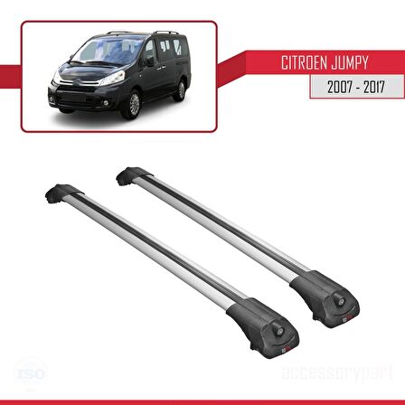 Citroen Jumpy 2007-2017 Arası ile uyumlu ACE-1 Ara Atkı Tavan Barı GRİ