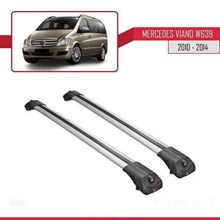 Mercedes Viano 2010-2014 Arası ile uyumlu ACE-1 Ara Atkı Tavan Barı GRİ