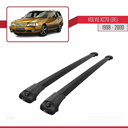 Volvo XC70 (DE) 1998-2000 Arası ile uyumlu ACE-1 Ara Atkı Tavan Barı SİYAH