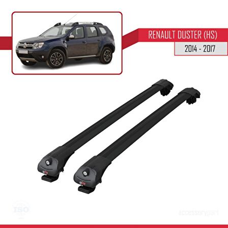 Renault Duster (HS) 2014-2017 Arası ile uyumlu ACE-1 Ara Atkı Tavan Barı SİYAH