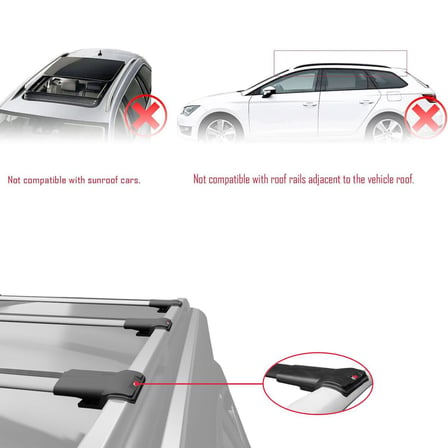 Kia Sorento 2002-2009 Arası ile Uyumlu FLY Model Ara Atkı Tavan Barı GRİ 3 ADET BAR