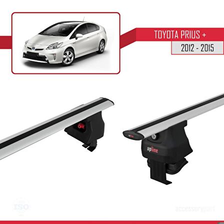Toyota Prius + 2012-2015 Arası ile uyumlu ACE-4 Ara Atkı Tavan Barı GRİ