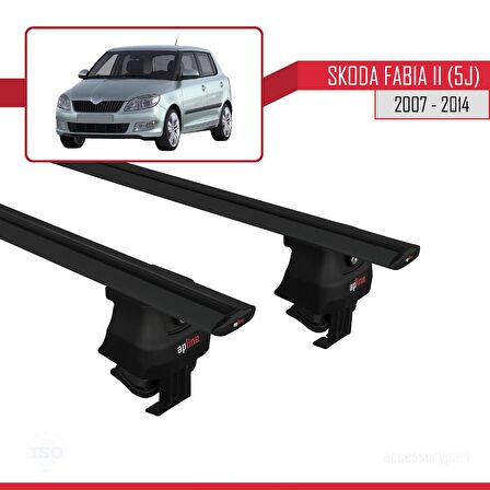 Skoda Fabia II (5J) 2007-2014 Arası ile uyumlu ACE-4 Ara Atkı Tavan Barı SİYAH
