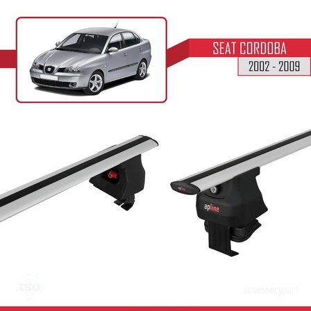 Seat Córdoba II 2002-2009 Arası ile uyumlu ACE-4 Ara Atkı Tavan Barı GRİ