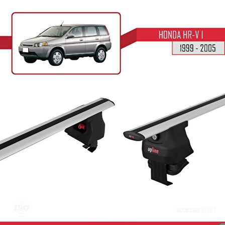 Honda HR-V I 1999-2005 Arası ile uyumlu ACE-4 Ara Atkı Tavan Barı GRİ