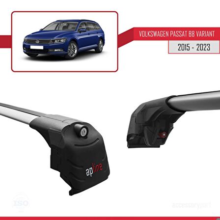 Volkswagen Passat VARIANT (B8) 2015-2023 Arası ile uyumlu ACE-2 Ara Atkı Tavan Barı GRİ
