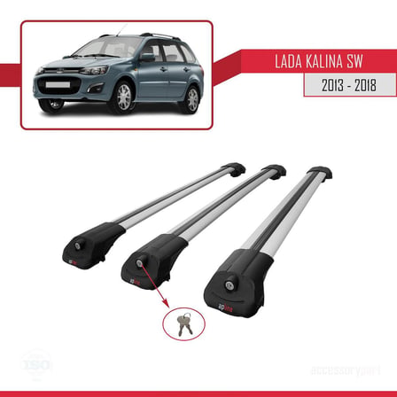 Lada Kalina SW 2013-2018 Arası ile uyumlu ACE-1 Ara Atkı Tavan Barı GRİ 3 ADET BAR