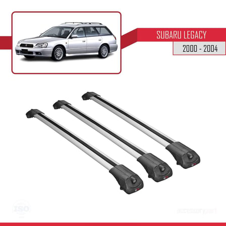 Subaru Legacy 2000-2004 Arası ile uyumlu ACE-1 Ara Atkı Tavan Barı GRİ 3 ADET BAR
