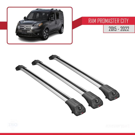 Ram Promaster City 2015-2022 Arası ile uyumlu ACE-1 Ara Atkı Tavan Barı GRİ 3 ADET BAR