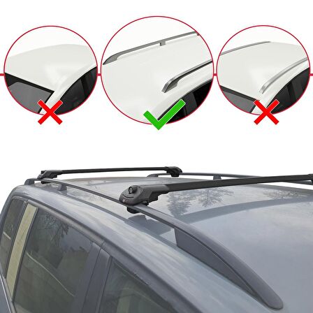 Renault Megane SW 2009-2015 Arası ile uyumlu ACE-1 Ara Atkı Tavan Barı SİYAH