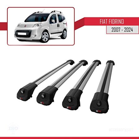 Fiat Fiorino 2007 ve Sonrası ile uyumlu ACE-1 Ara Atkı Tavan Barı GRİ 4 ADET BAR