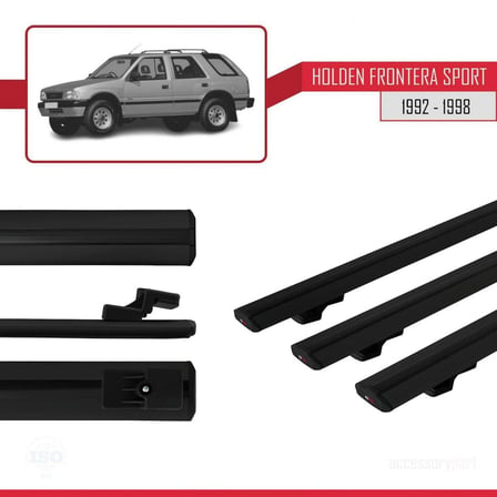 Holden Frontera Sport 1992-1998 Arası ile uyumlu Basic Model Ara Atkı Tavan Barı SİYAH 3 ADET