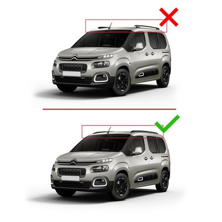 Citroen Berlingo 2023 ve Sonrası ile uyumlu HOOK Model Anahtar Kilitli Ara Atkı Tavan Barı GRİ