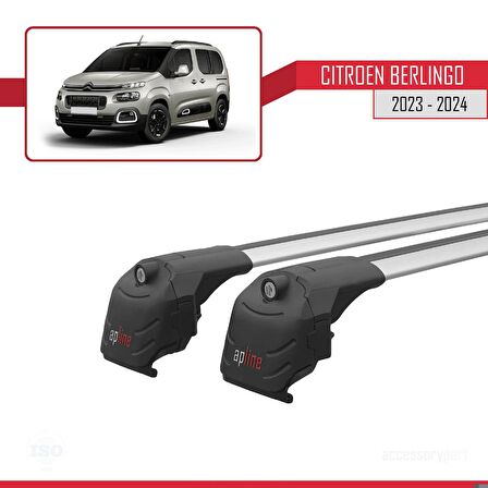 Citroen Berlingo 2023 ve Sonrası ile uyumlu ACE-2 Ara Atkı Tavan Barı GRİ