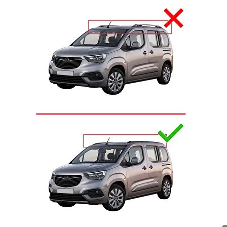 Opel Combo (E) Life 2023 ve Sonrası ile uyumlu ACE-2 Ara Atkı Tavan Barı SİYAH