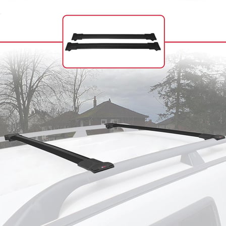 Mitsubishi Pajero (V60) 3 Kapı 1999-2006 Arası ile uyumlu FLY Model Ara Atkı Tavan Barı SİYAH 3 ADET