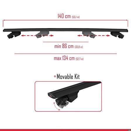 BMW 3 Serisi (F31) TOURING 2012-2019 Arası ile uyumlu HOOK Model Anahtar Kilitli Ara Atkı Tavan Barı SİYAH