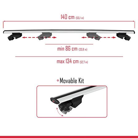 MG HS 2018 ve Sonrası ile uyumlu HOOK Model Anahtar Kilitli Ara Atkı Tavan Barı GRİ