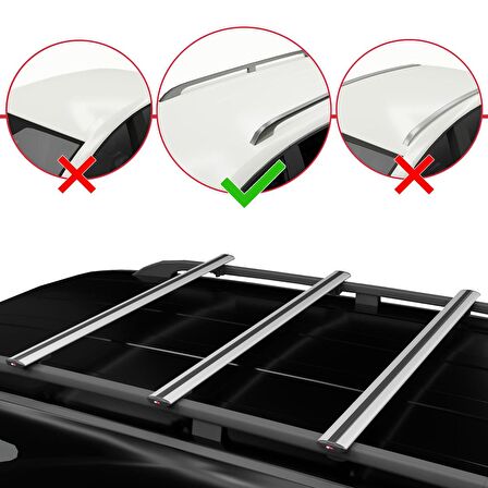Opel Combo (E) PANELVAN 2019-2022 Arası ile uyumlu Basic Model Ara Atkı Tavan Barı GRİ 3 ADET