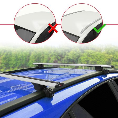 Subaru XV 2012-2017 Arası ile uyumlu HOOK Model Anahtar Kilitli Ara Atkı Tavan Barı GRİ