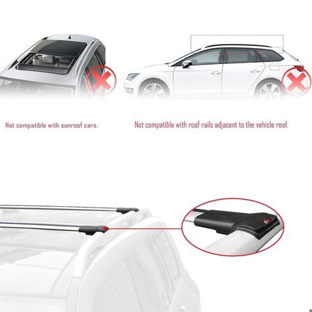 Citroen Jumper 2007 ve Sonrası ile Uyumlu FLY Model Ara Atkı Tavan Barı GRİ