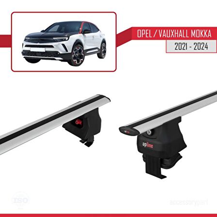 Opel / Vauxhall Mokka 2021 ve Sonrası ile uyumlu ACE-4 Ara Atkı Tavan Barı GRİ