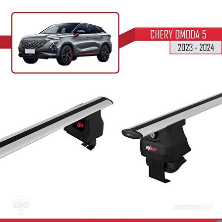 Chery Omoda 5 2023 ve Sonrası ile uyumlu ACE-4 Ara Atkı Tavan Barı GRİ
