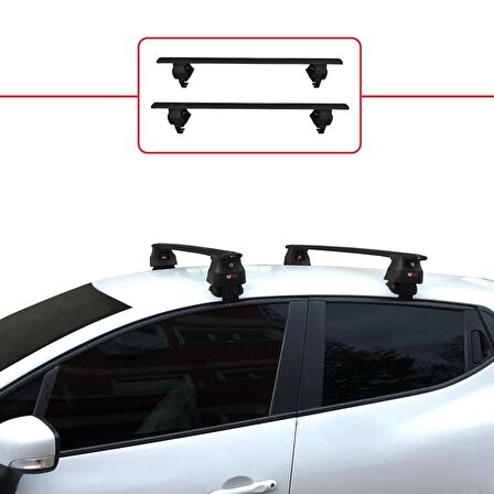 Renault Clio IV 2013-2019 Arası ile uyumlu ACE-4 Ara Atkı Tavan Barı SİYAH