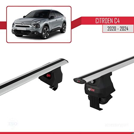Citroen C4 2020 ve Sonrası ile uyumlu ACE-4 Ara Atkı Tavan Barı GRİ