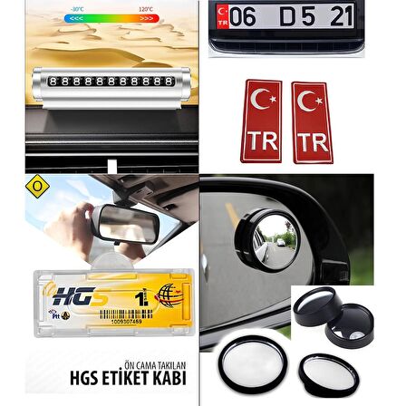 4'lü Set: Numaratör + Kör Nokta Aynası + Hgs Kılıfı + Tr Sticker