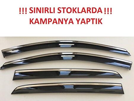 Niken Fiat Doblo II 2010- Kromlu Cam Rüzgarlığı 4 LÜ