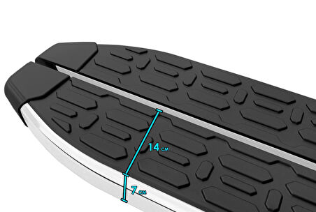 Jeep Compass 2 2017 Üzeri Drs Evo Serisi Krom Kenar Yan Basamak 173 Cm