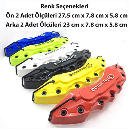 Fiat Ducato Uyumlu Brembo Kırmızı Kaliper Kapağı 4 Parça Ön Arka Set