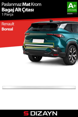 S-Dizayn Renault Boreal Krom Bagaj Alt Çıtası (Mat Krom) 2025 Üzeri A+ Kalite