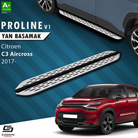 S-Dizayn Citroen C3 Aircross OEM Still Pro V1 Aluminyum Yan Basamak 183 Cm 2017 Üzeri