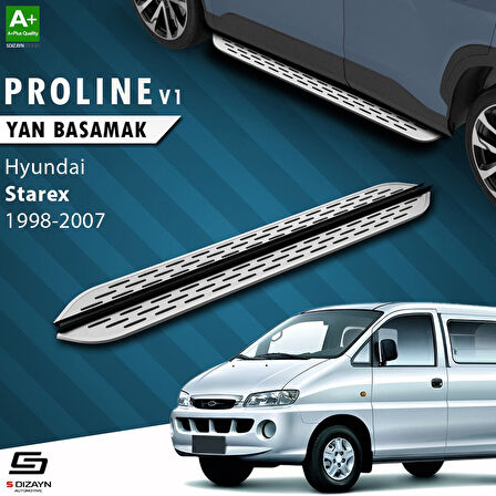S-Dizayn Hyundai H-1 Starex OEM Still Pro V1 Aluminyum Yan Basamak 193 Cm 1998-2007