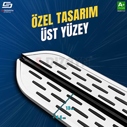 S-Dizayn Toyota RAV 4 5 OEM Still Pro V1 Aluminyum Yan Basamak 173 Cm 2018 Üzeri