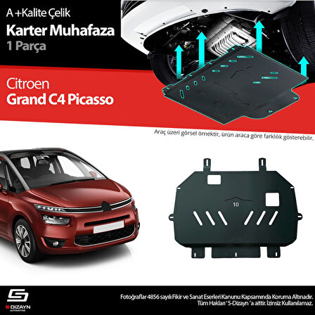 S-Dizayn Citroen C4 G. Picasso Çelik Karter Muhafaza 2013-2020 A+ Kalite